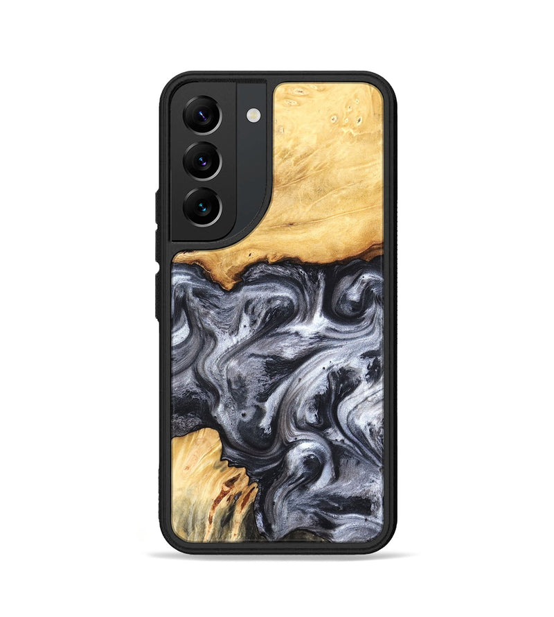 Galaxy S22 Wood Phone Case - Coral (Black & White, 819363)