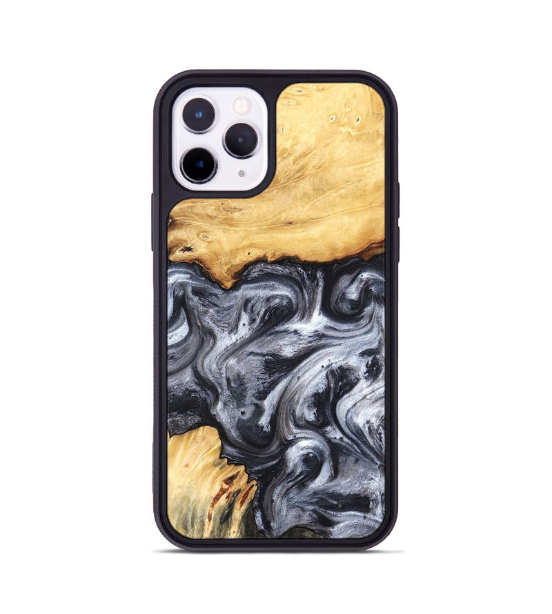 iPhone 11 Pro Wood Phone Case - Coral (Black & White, 819363)