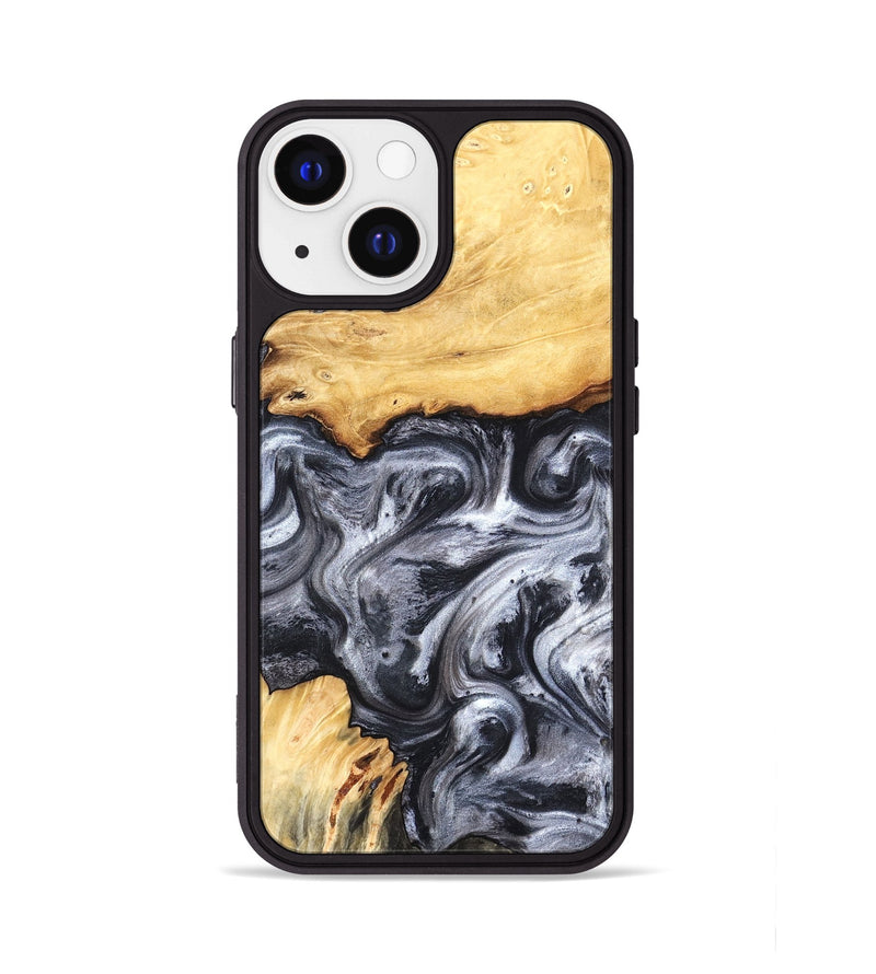 iPhone 13 Wood Phone Case - Coral (Black & White, 819363)