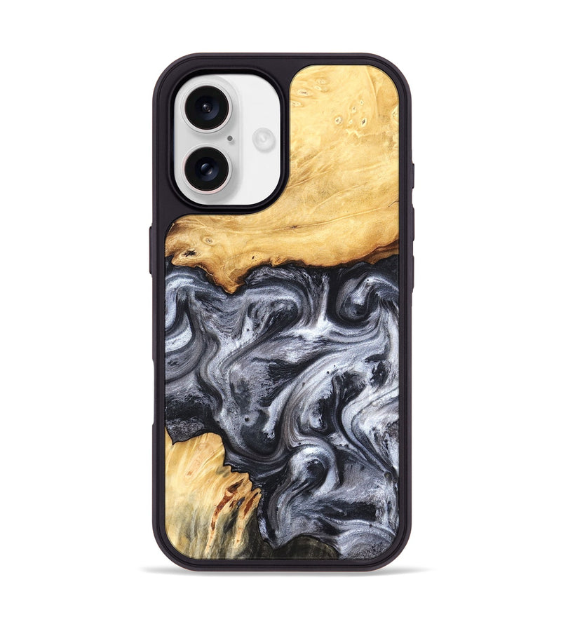 iPhone 17 Wood Phone Case - Coral (Black & White, 819363)