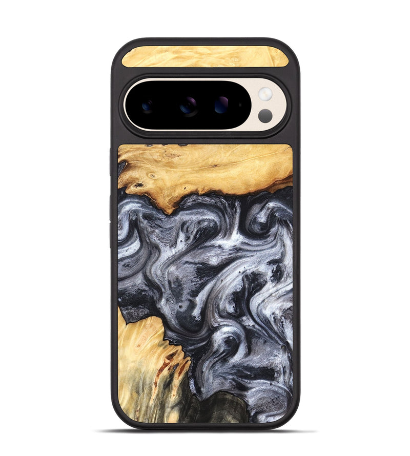 Pixel 10 Wood Phone Case - Coral (Black & White, 819363)