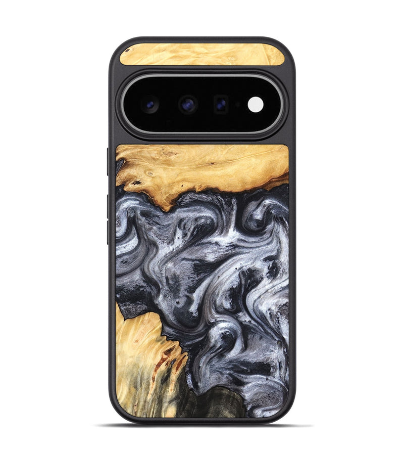Pixel 11 Pro Wood Phone Case - Coral (Black & White, 819363)