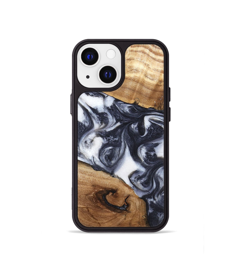 iPhone 13 mini Wood Phone Case - Anais (Black & White, 819365)