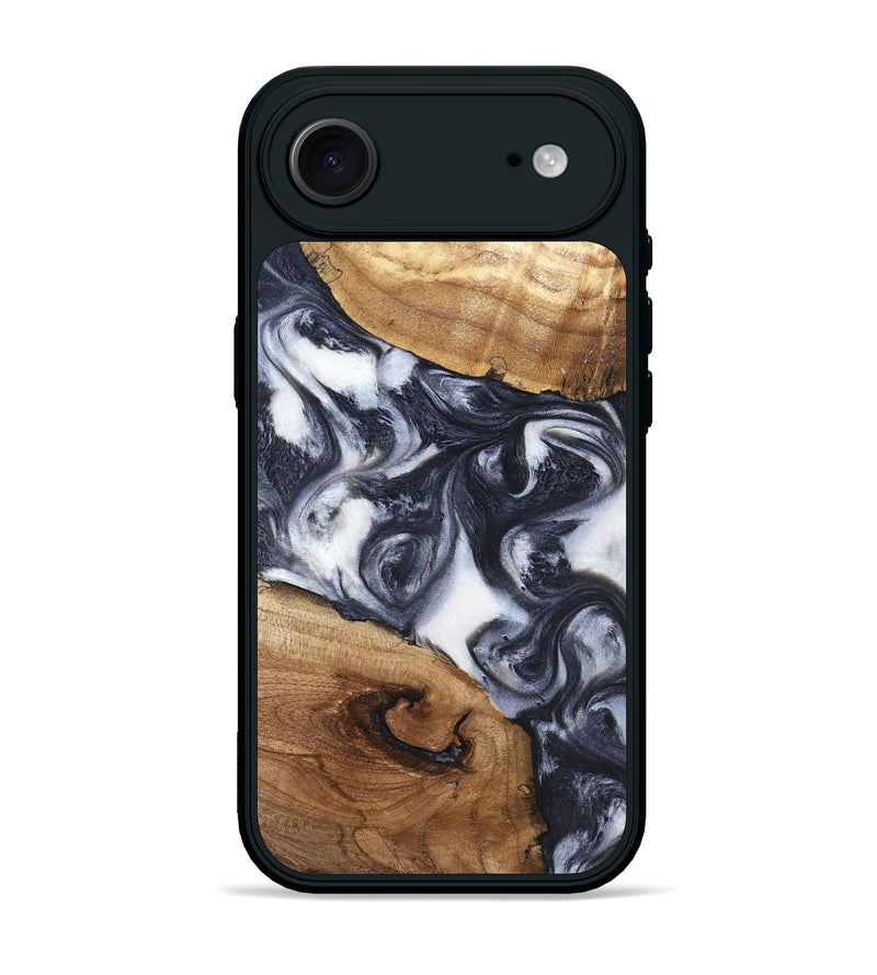 iPhone 17 Air Wood Phone Case - Anais (Black & White, 819365)