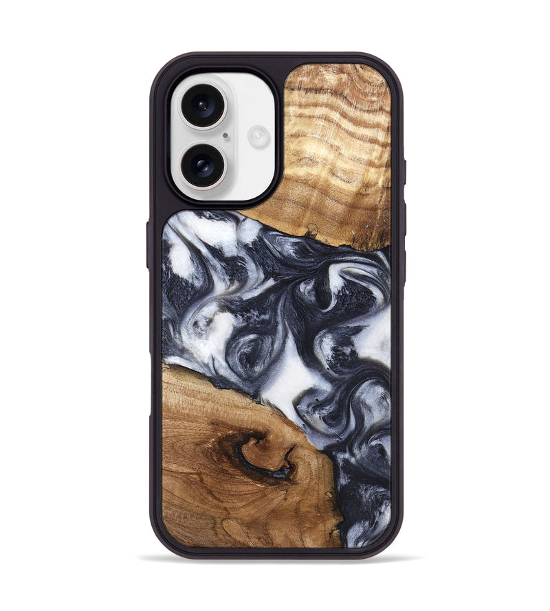 iPhone 17 Wood Phone Case - Anais (Black & White, 819365)