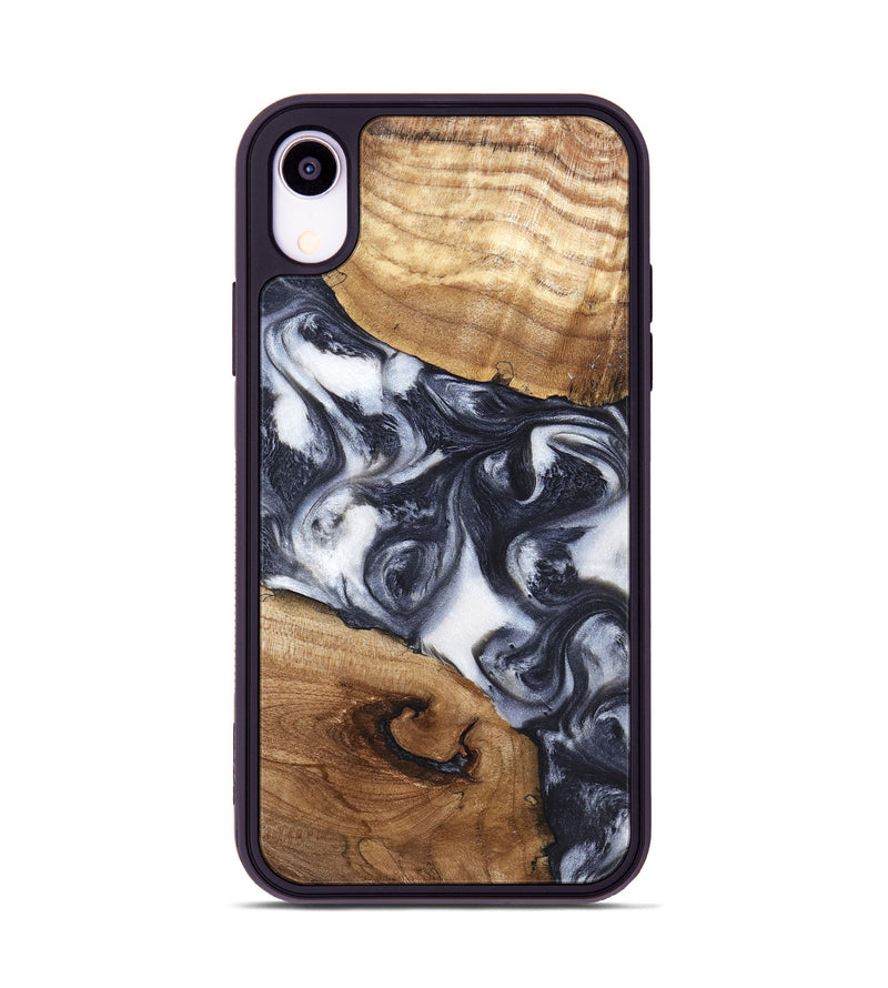 iPhone Xr Wood Phone Case - Anais (Black & White, 819365)