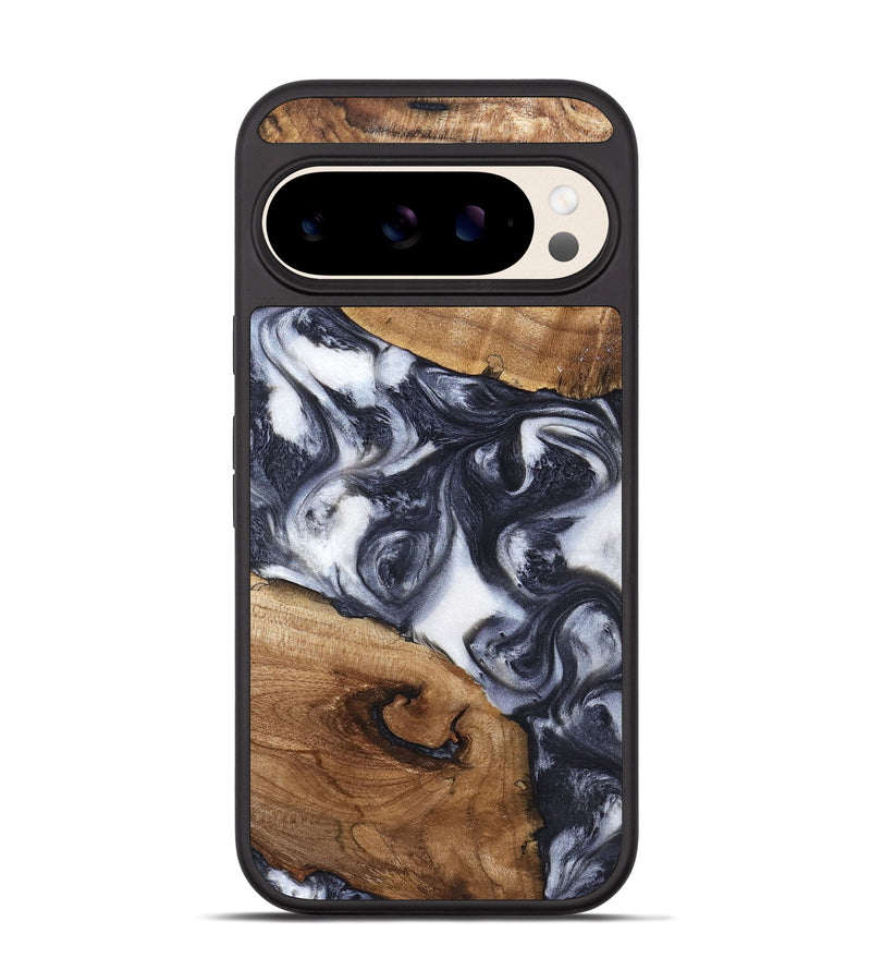 Pixel 10 Pro Wood Phone Case - Anais (Black & White, 819365)