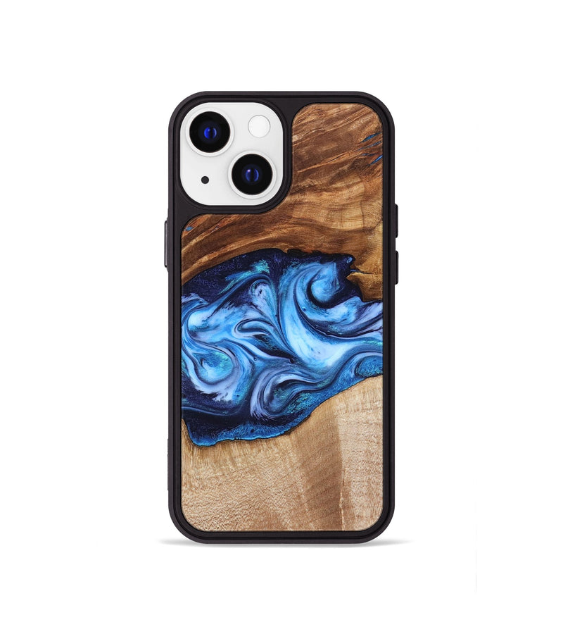 iPhone 13 mini Wood Phone Case - Rylan (Blue, 819385)