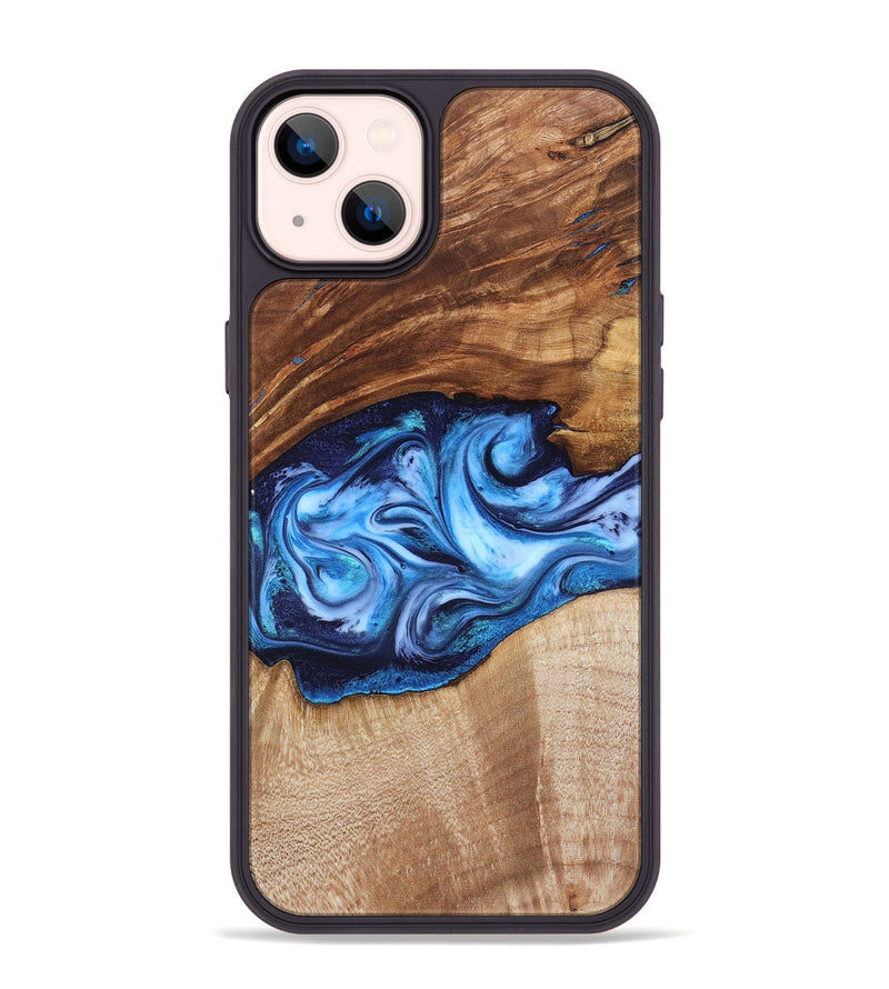 iPhone 14 Plus Wood Phone Case - Rylan (Blue, 819385)