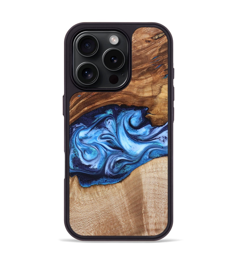 iPhone 16 Pro Wood Phone Case - Rylan (Blue, 819385)
