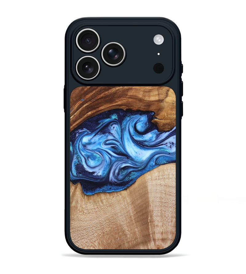 iPhone 17 Pro Max Wood Phone Case - Rylan (Blue, 819385)