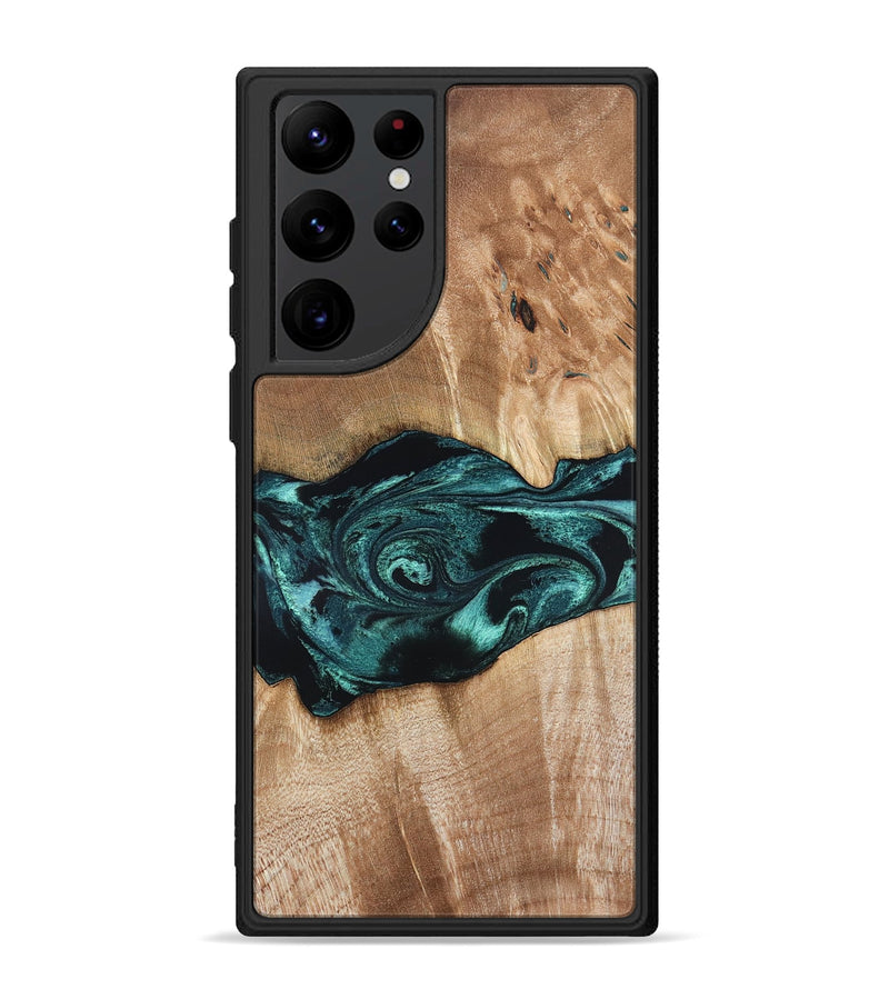 Galaxy S22 Ultra Wood Phone Case - Denis (Blue, 819389)