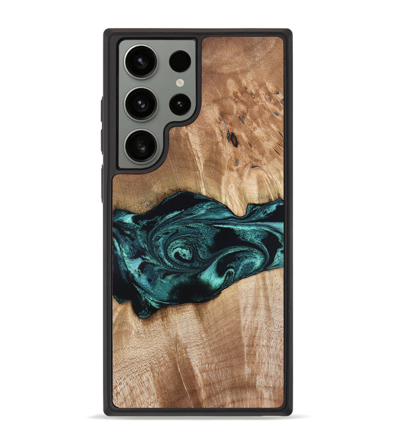 Galaxy S23 Ultra Wood Phone Case - Denis (Blue, 819389)