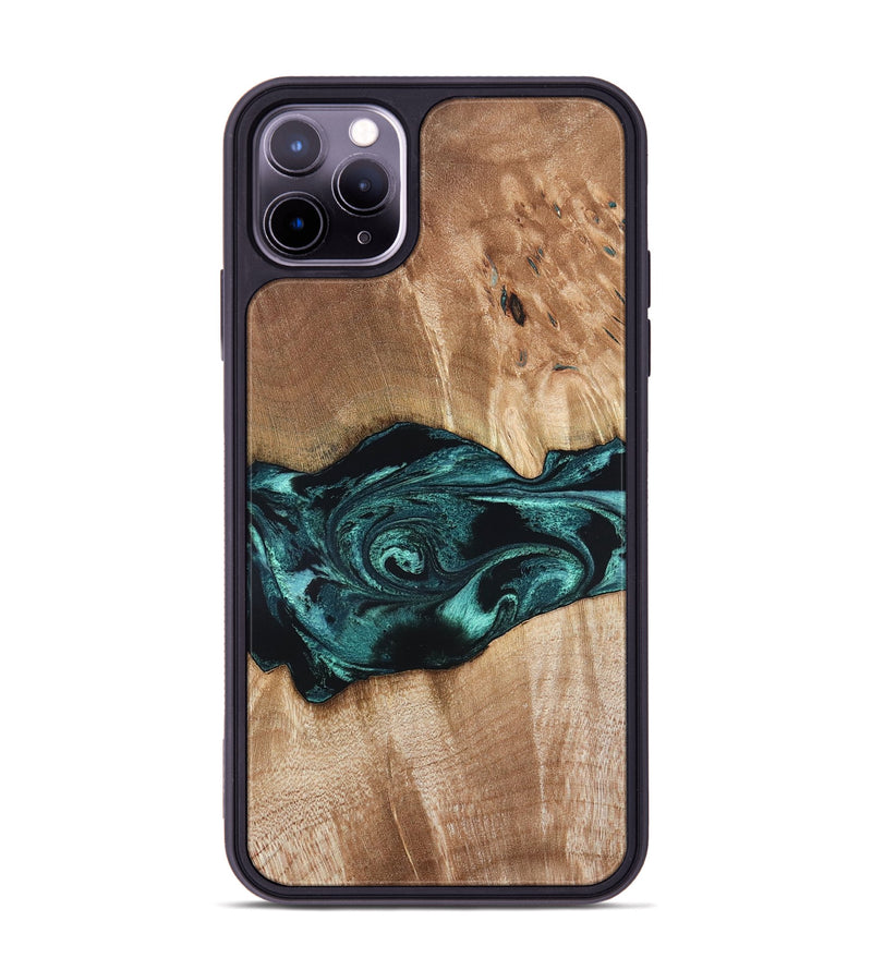 iPhone 11 Pro Max Wood Phone Case - Denis (Blue, 819389)