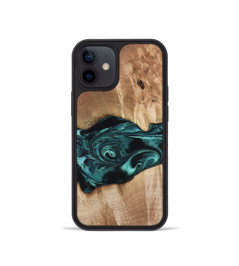 iPhone 12 mini Wood Phone Case - Denis (Blue, 819389)