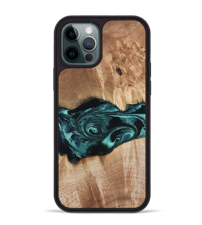 iPhone 12 Pro Max Wood Phone Case - Denis (Blue, 819389)