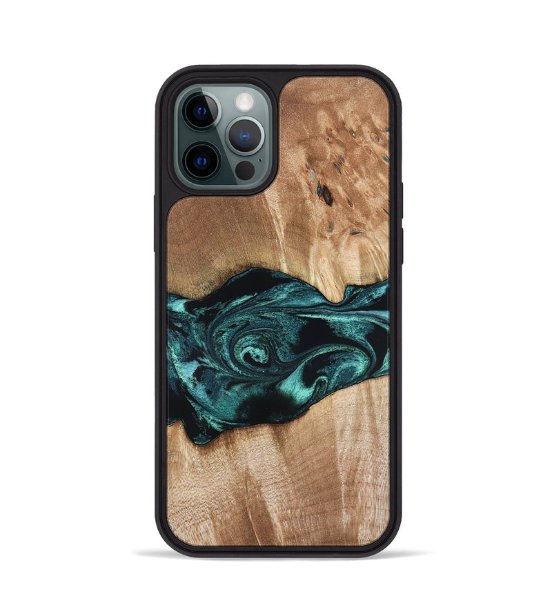 iPhone 12 Pro Wood Phone Case - Denis (Blue, 819389)