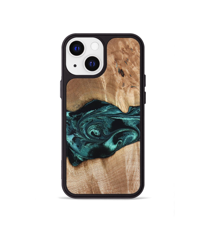 iPhone 13 mini Wood Phone Case - Denis (Blue, 819389)