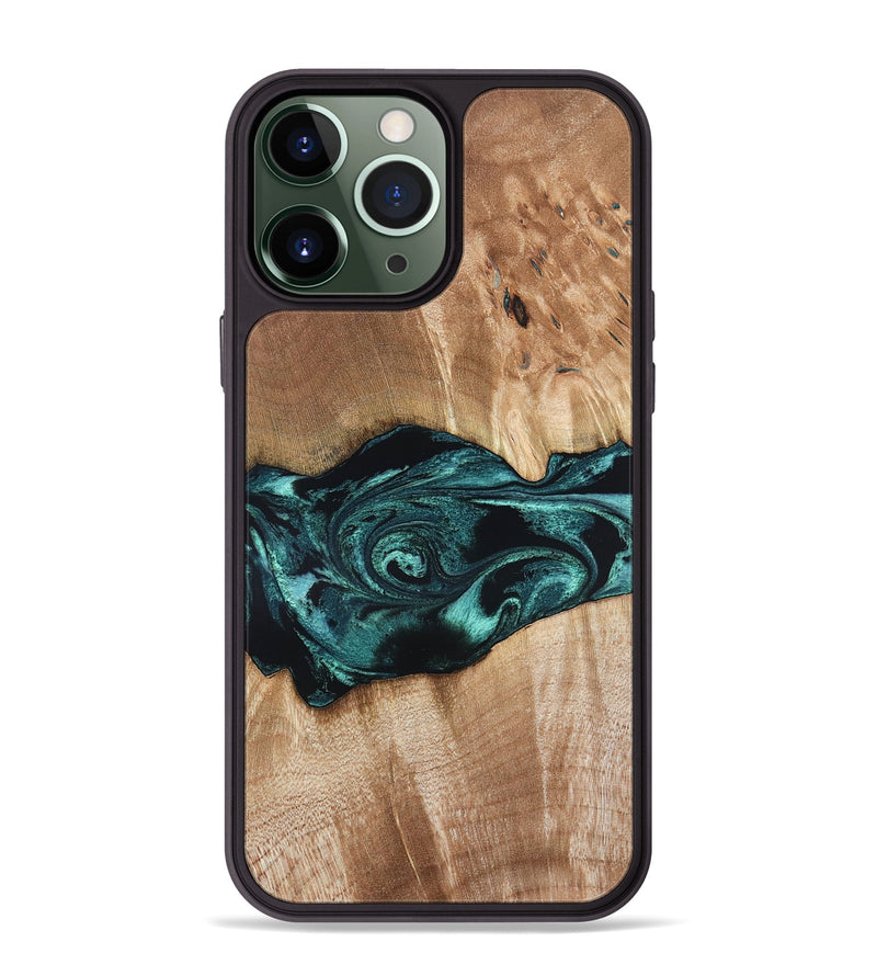 iPhone 13 Pro Max Wood Phone Case - Denis (Blue, 819389)