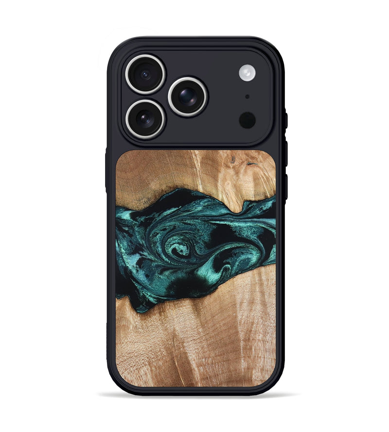 iPhone 17 Pro Wood Phone Case - Denis (Blue, 819389)