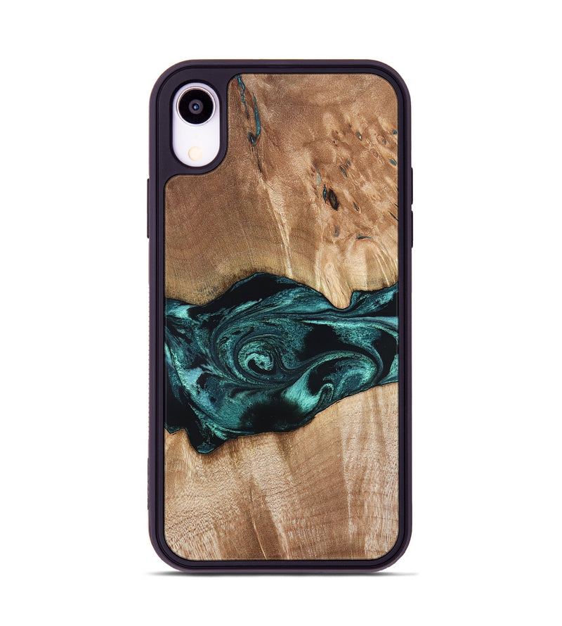 iPhone Xr Wood Phone Case - Denis (Blue, 819389)
