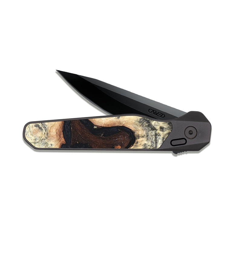 EDC Dark Slate Wood Pocket Knife - Tomas (Wood Burl, 819411)