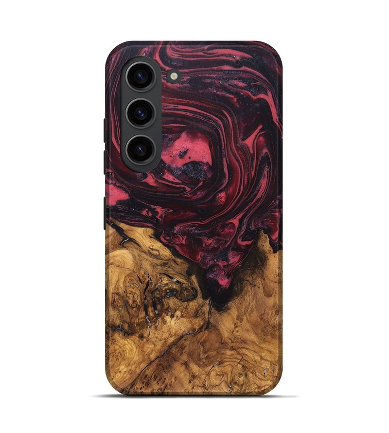 Galaxy S23 Wood Live Edge Phone Case - Mintie (Red, 819429)