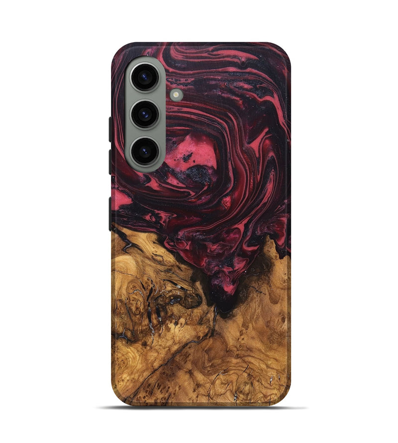 Galaxy S24 Wood Live Edge Phone Case - Mintie (Red, 819429)