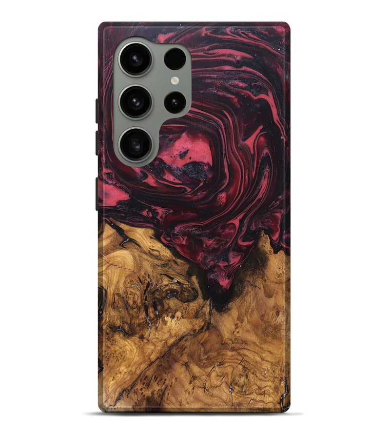 Galaxy S24 Ultra Wood Live Edge Phone Case - Mintie (Red, 819429)