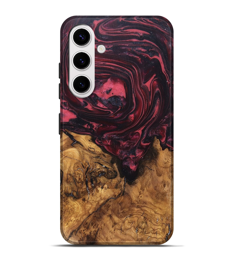 Galaxy S25 Plus Wood Live Edge Phone Case - Mintie (Red, 819429)
