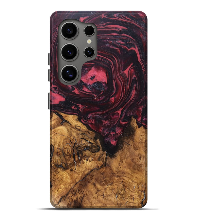 Galaxy S25 Ultra Wood Live Edge Phone Case - Mintie (Red, 819429)