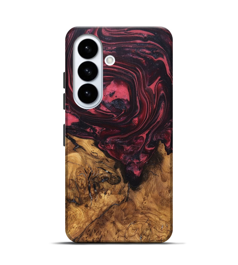 Galaxy S26 Wood Live Edge Phone Case - Mintie (Red, 819429)
