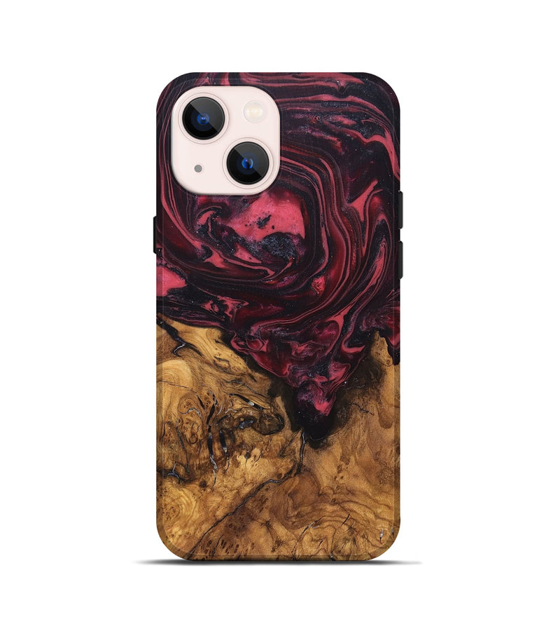 iPhone 13 mini Wood Live Edge Phone Case - Mintie (Red, 819429)