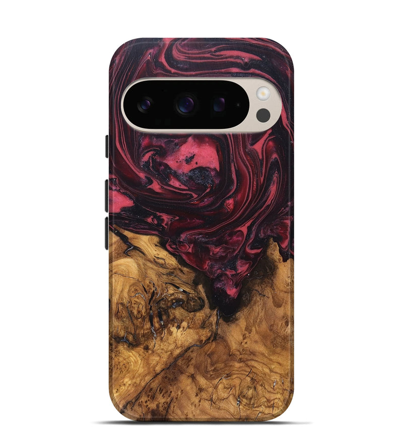 Pixel 10 Wood Live Edge Phone Case - Mintie (Red, 819429)