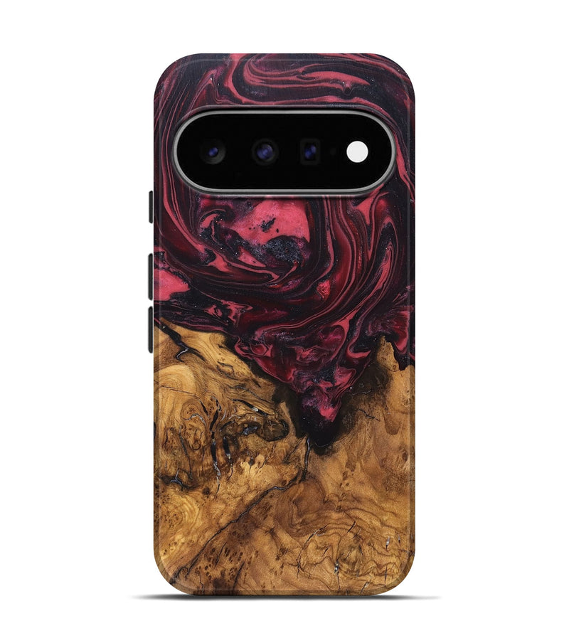Pixel 11 Pro Wood Live Edge Phone Case - Mintie (Red, 819429)