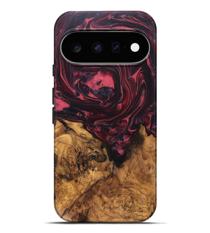 Pixel 11 Pro XL Wood Live Edge Phone Case - Mintie (Red, 819429)