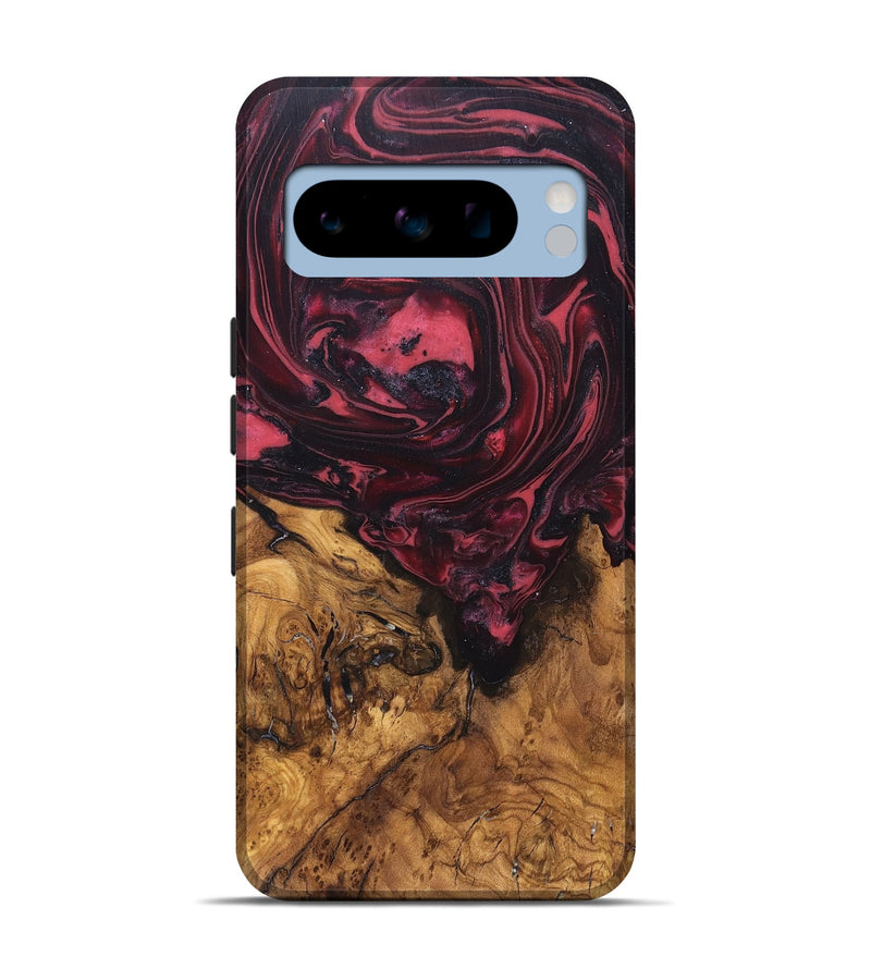 Pixel 8 Pro Wood Live Edge Phone Case - Mintie (Red, 819429)