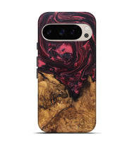 Pixel 9 Wood Live Edge Phone Case - Mintie (Red, 819429)