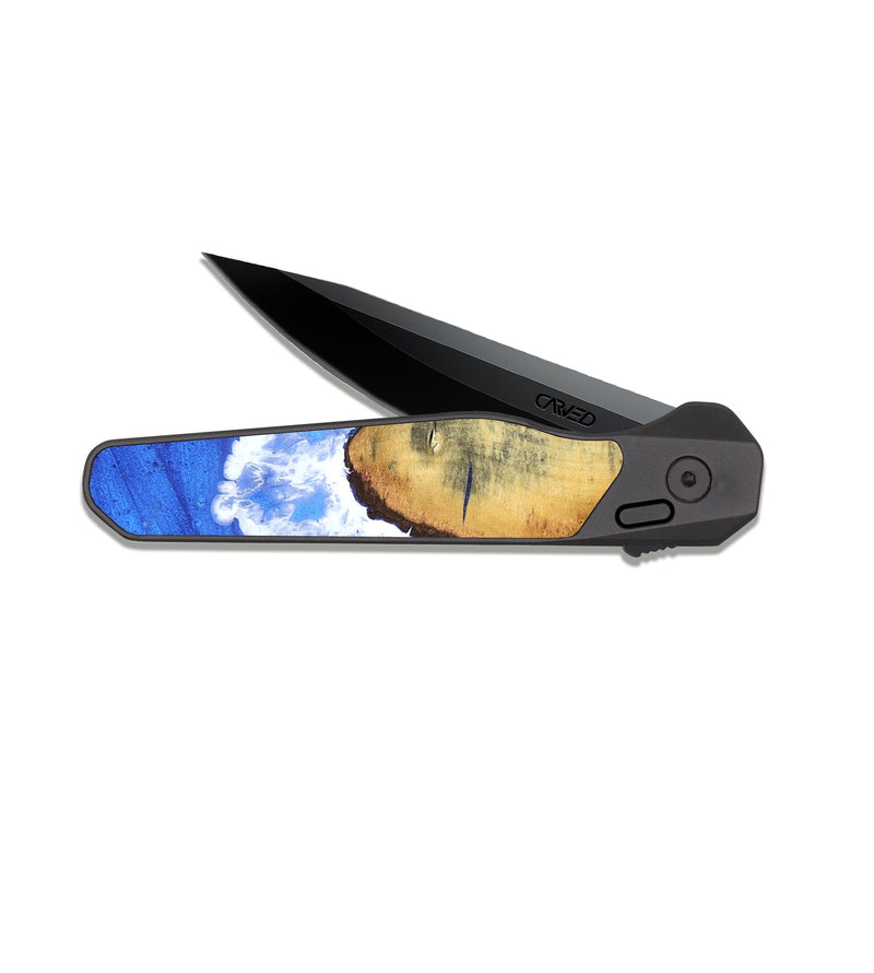 EDC Dark Slate Wood Pocket Knife - Kenna (Coastal, 819431)