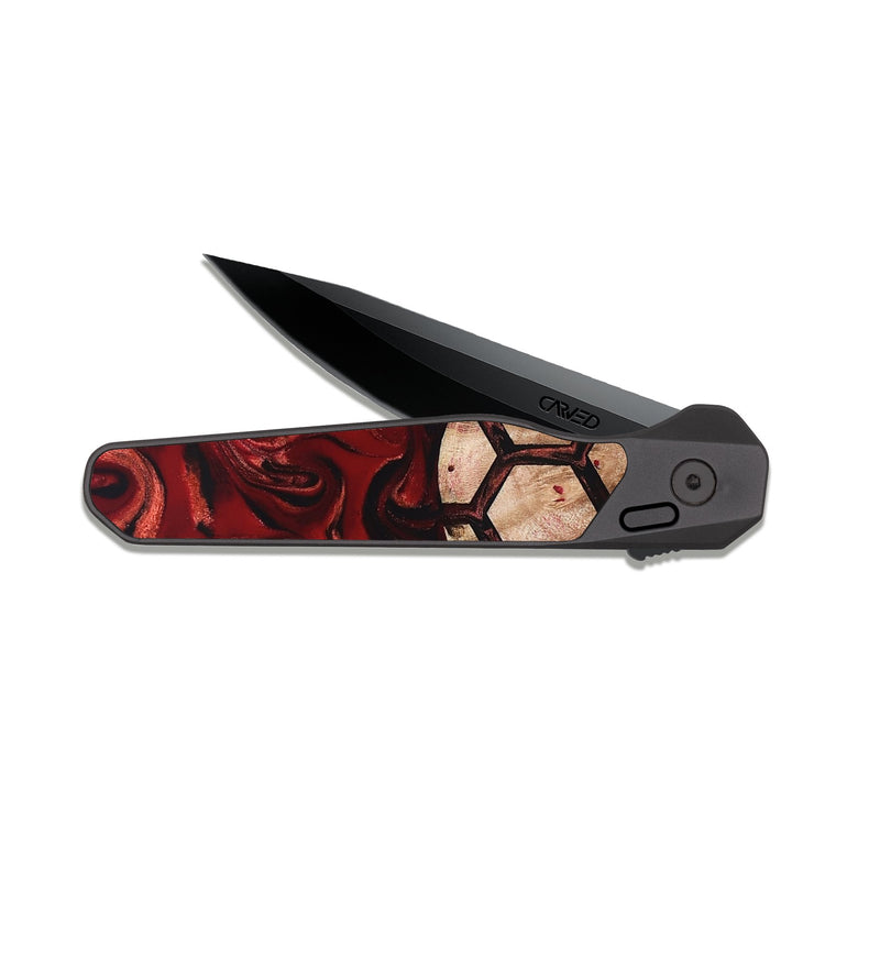 EDC Dark Slate Wood Pocket Knife - Oma (Ancient Olive, 819440)