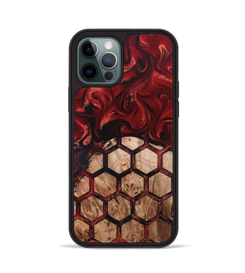 iPhone 12 Pro Wood Phone Case - Oma (Ancient Olive, 819440)