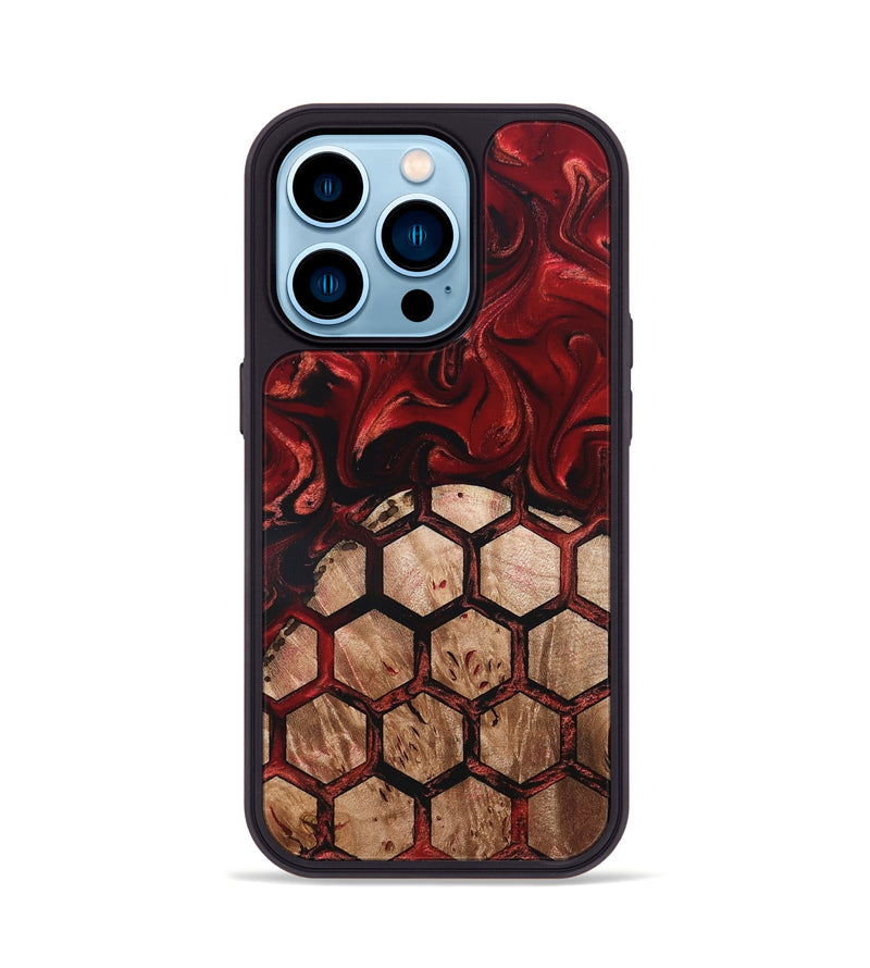 iPhone 14 Pro Wood Phone Case - Oma (Ancient Olive, 819440)