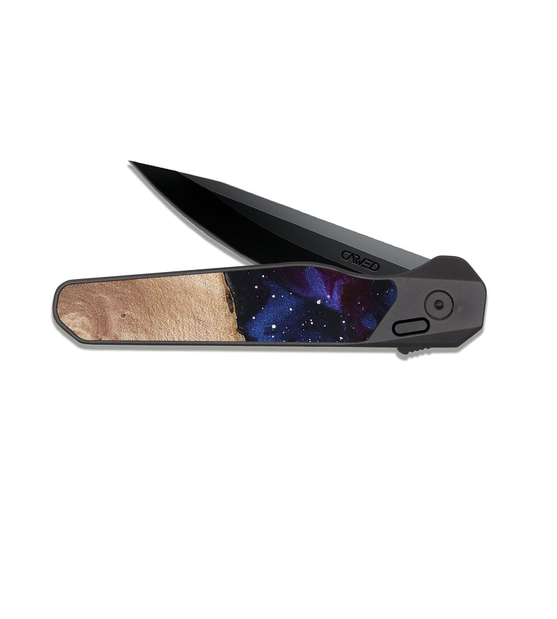 EDC Dark Slate Wood Pocket Knife - Case (Cosmos, 819502)