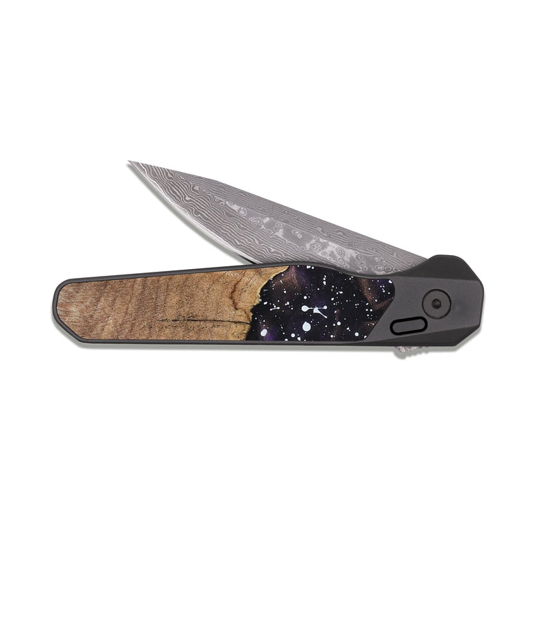 EDC Dark Damascus Wood Pocket Knife - Remy (Cosmos, 819506)