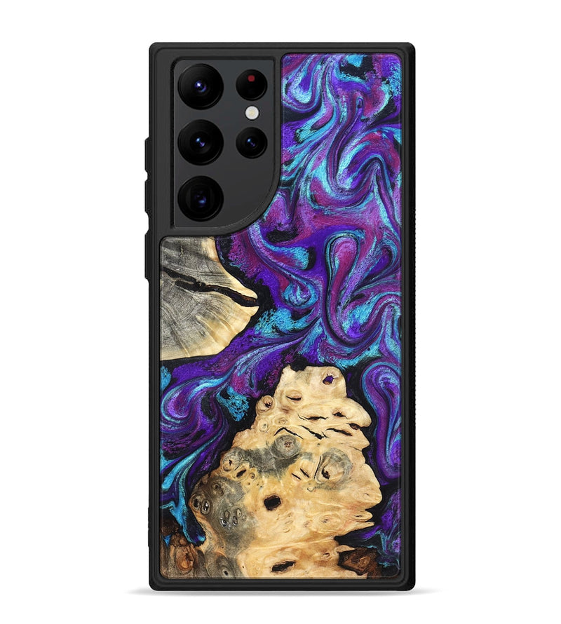 Galaxy S22 Ultra Wood Phone Case - Alitzel (Purple, 819528)