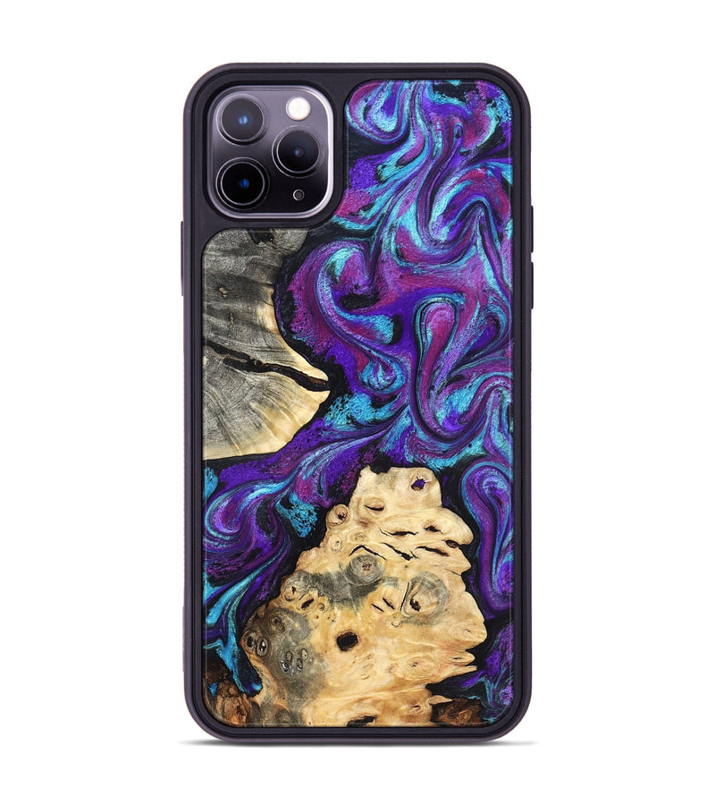 iPhone 11 Pro Max Wood Phone Case - Alitzel (Purple, 819528)