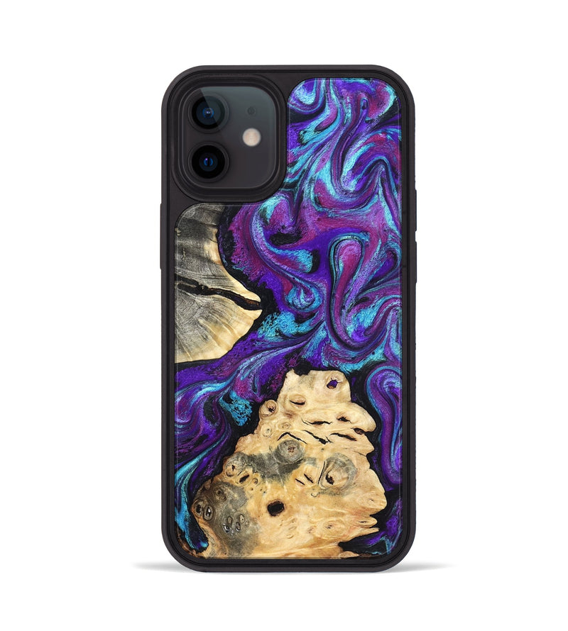 iPhone 12 Wood Phone Case - Alitzel (Purple, 819528)