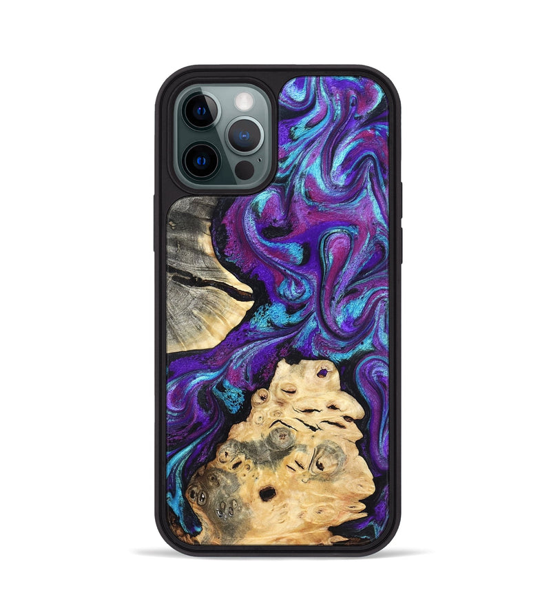 iPhone 12 Pro Wood Phone Case - Alitzel (Purple, 819528)