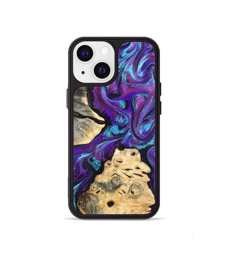 iPhone 13 mini Wood Phone Case - Alitzel (Purple, 819528)