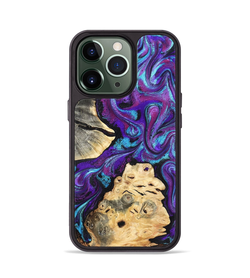 iPhone 13 Pro Wood Phone Case - Alitzel (Purple, 819528)